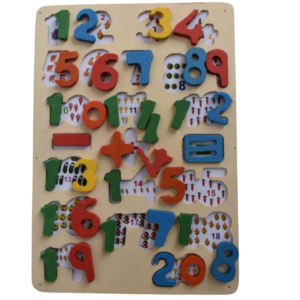Educational wooden numbers puzzle for toddlers and early math skills by kiy toys